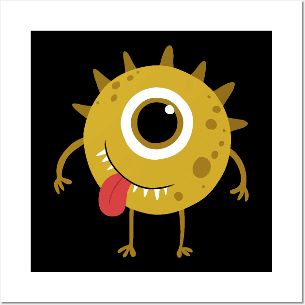 Yellow Monster Wall Art by valentinahramov